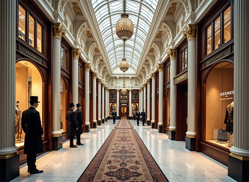 galería de tiendas de super lujo en Londres